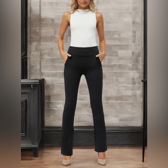 NEW Conceited Women’s High Waist Wear To Work Pants Black Size M - Picture 2 of 10